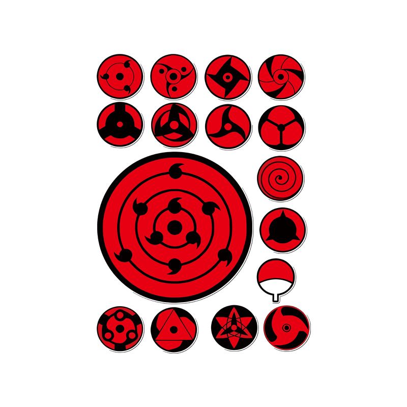 Car Accessories Workshop - Sharingan Eye Die-cut Sticker Set Waterproof