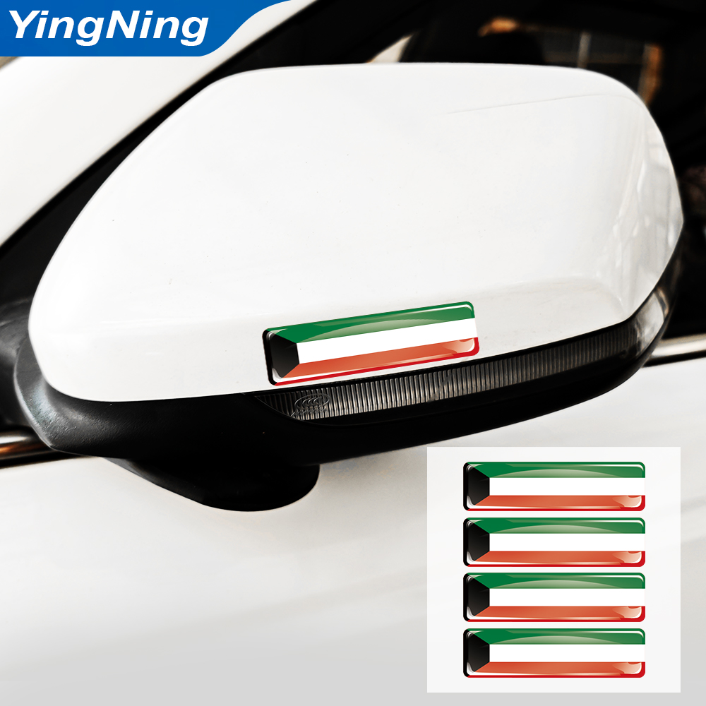 4PCS Kuwait Flag Sticker Epoxy - đánh giá và giá Car Accessories Kuwait