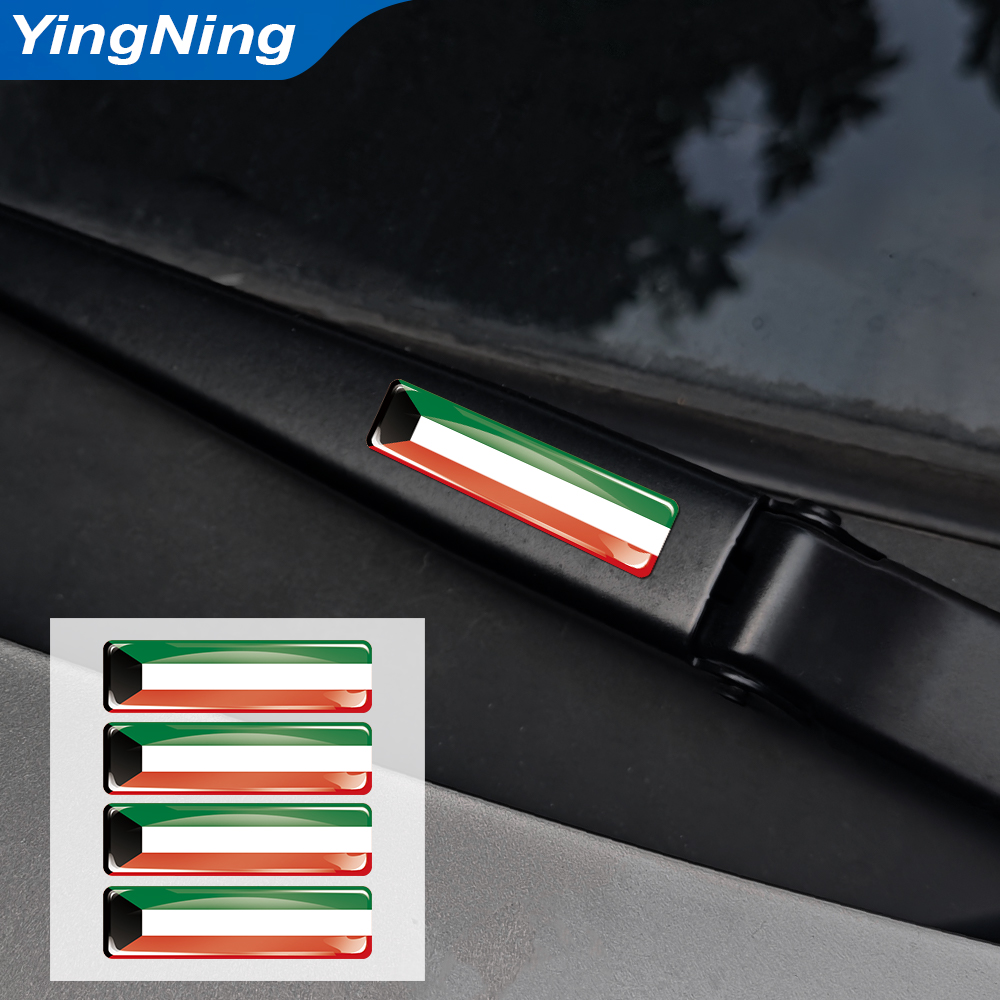 4PCS Kuwait Flag Sticker Epoxy - đánh giá và giá Car Accessories Kuwait