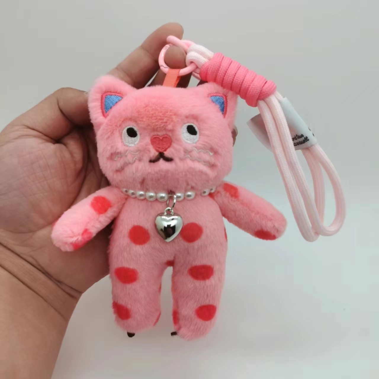 15cm Kawaii Pink Cat Plush Key - đánh giá và giá Car Accessories Girly