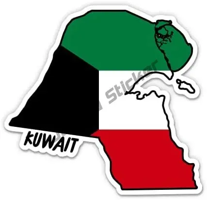 Kuwait Bản Đồ Với Lá Cờ Vinyl  - đánh giá và giá Car Accessories Kuwait