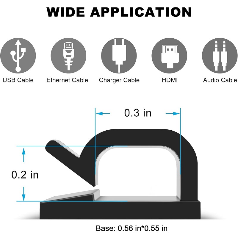 60 PCS Adhesive Cable Clips, U - đánh giá và giá Car Dash Cam