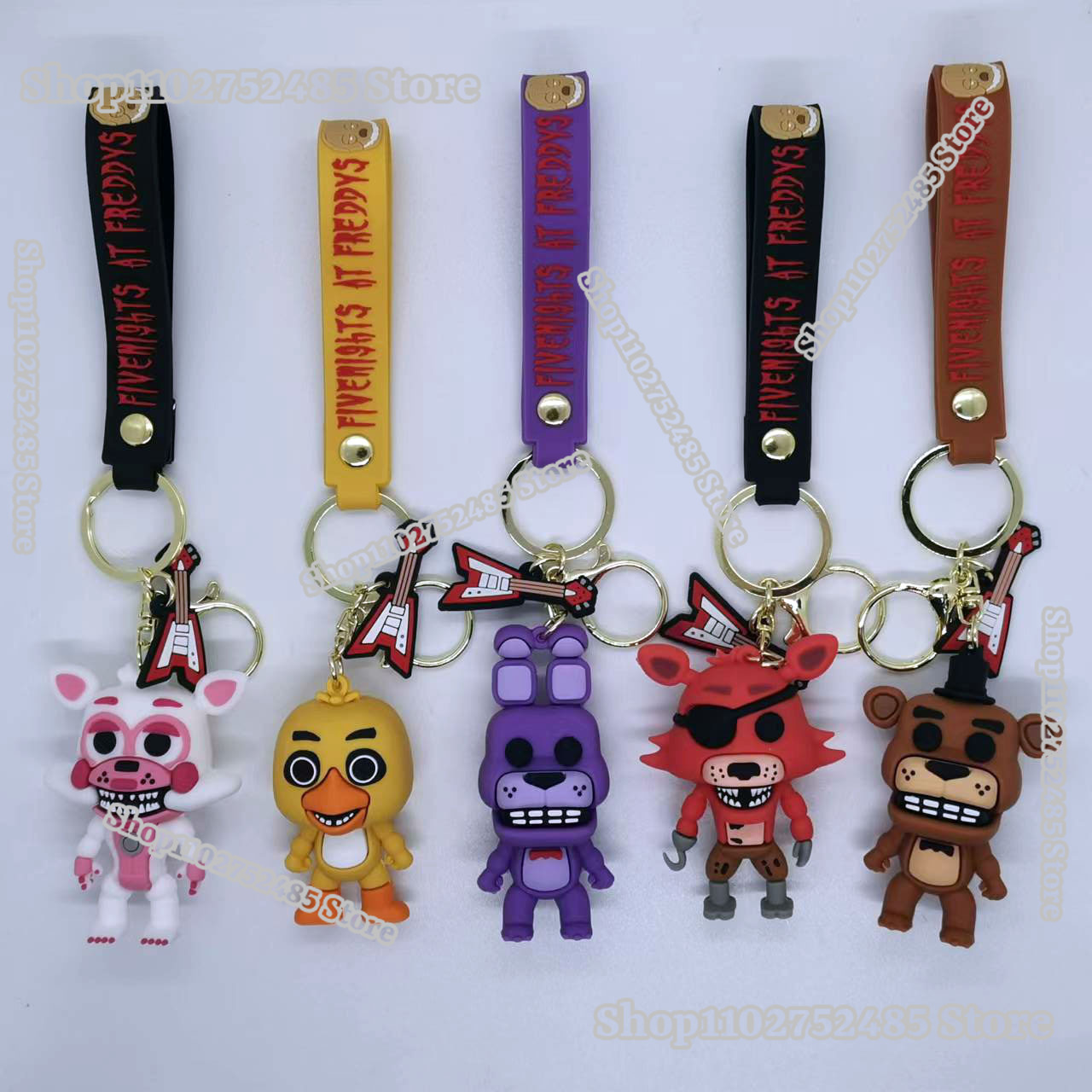 5pcs Cartoon Anime FNAF Figure - đánh giá và giá Car Accessories Papar