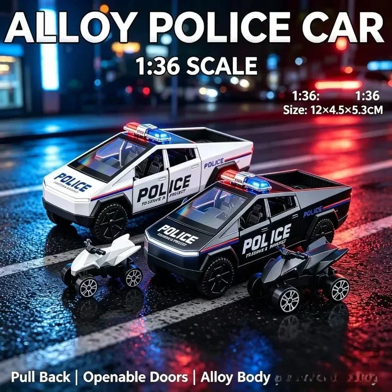 New 1:36 Police Pickup Alloy C - đánh giá và giá Car Accessories Toy