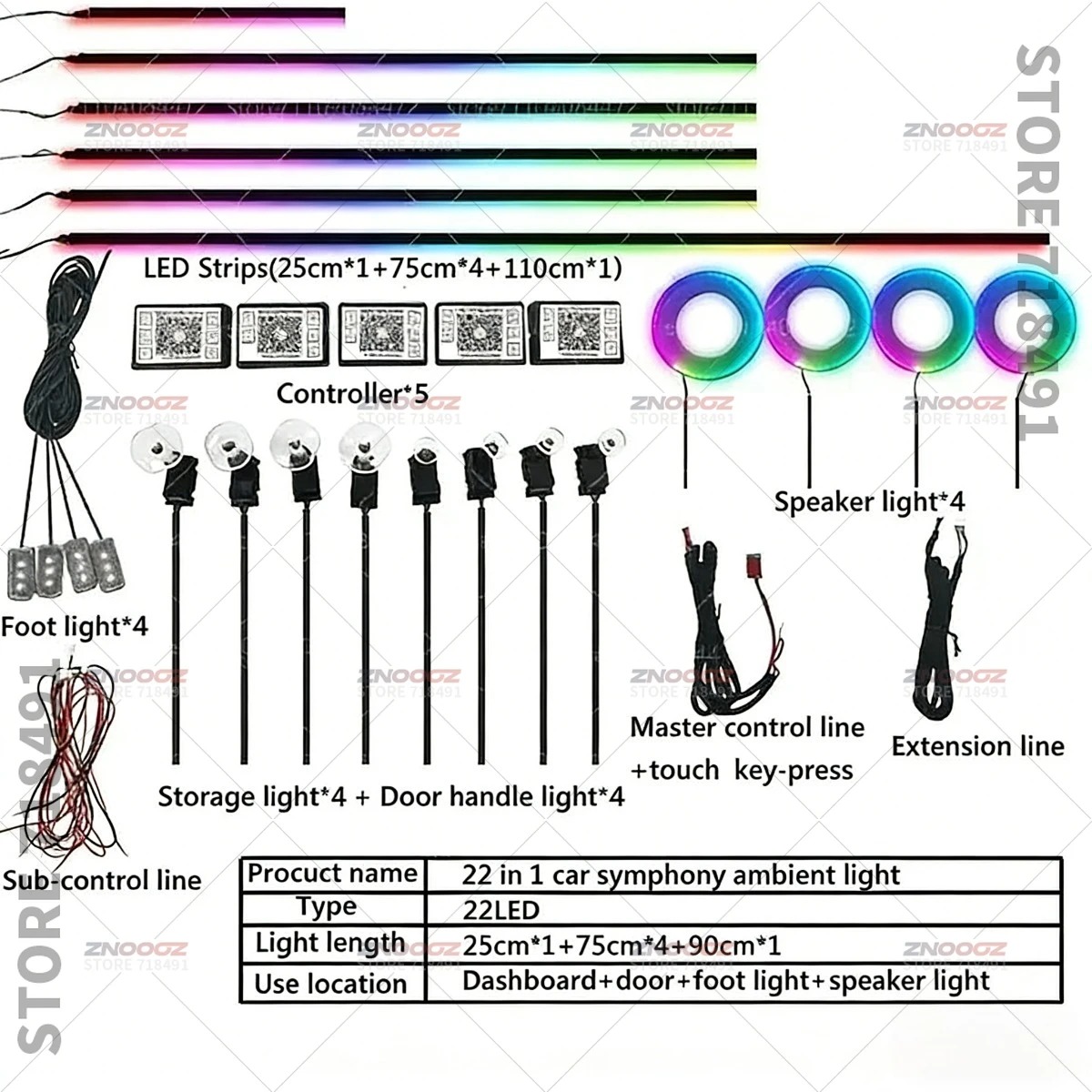 For Mazda Ertiga 22in1 RGB Car - đánh giá và giá Car Accessories Ertiga