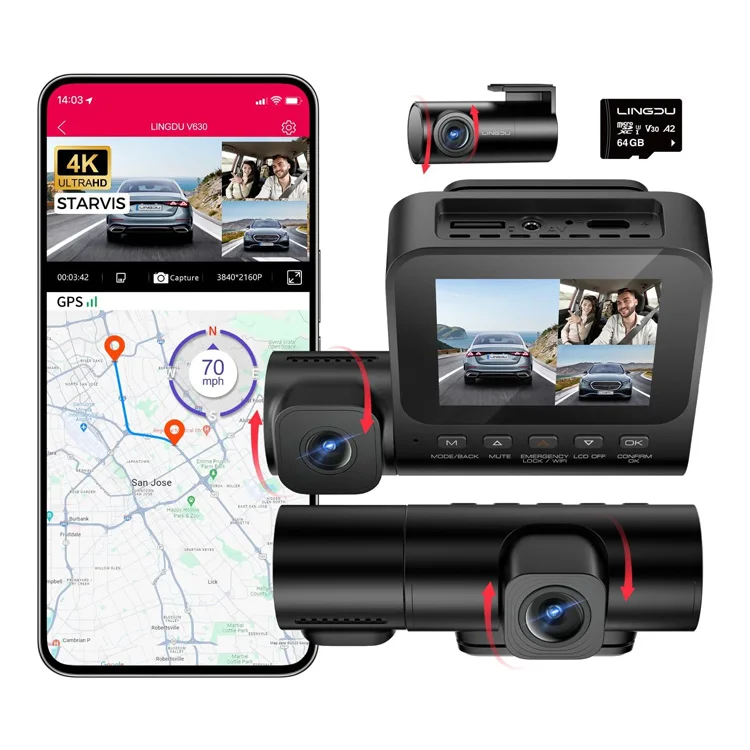 LINGDU V630 4K 2.4'' Screen Wi - đánh giá và giá Car Dash Cam